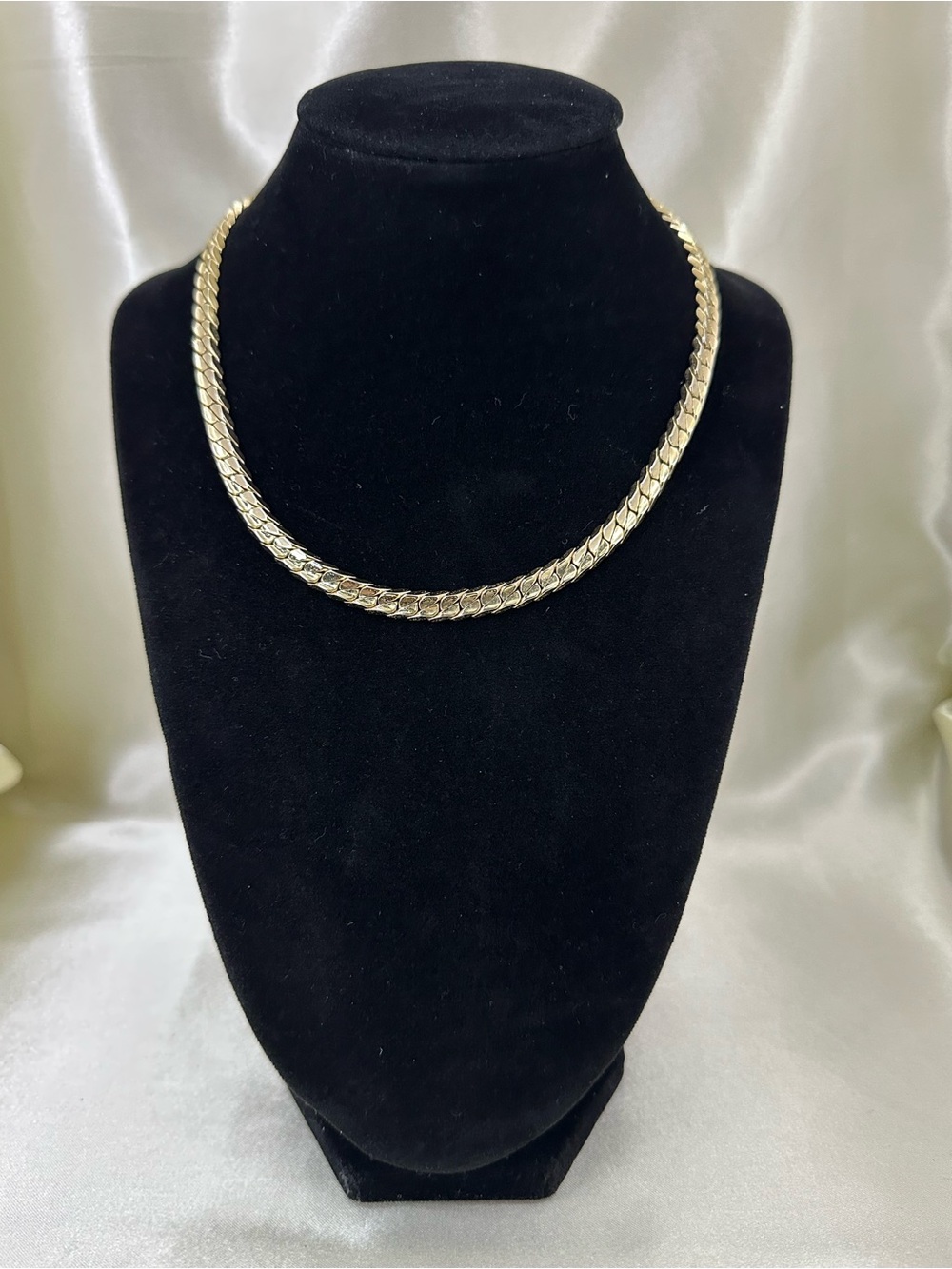Coro Gold-Tone Herringbone Necklace